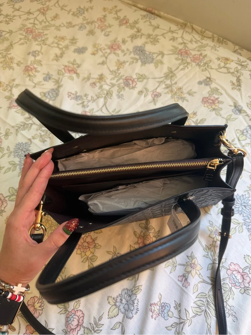 Coach Charlie Carryall 28 in Signature Embossed Leather